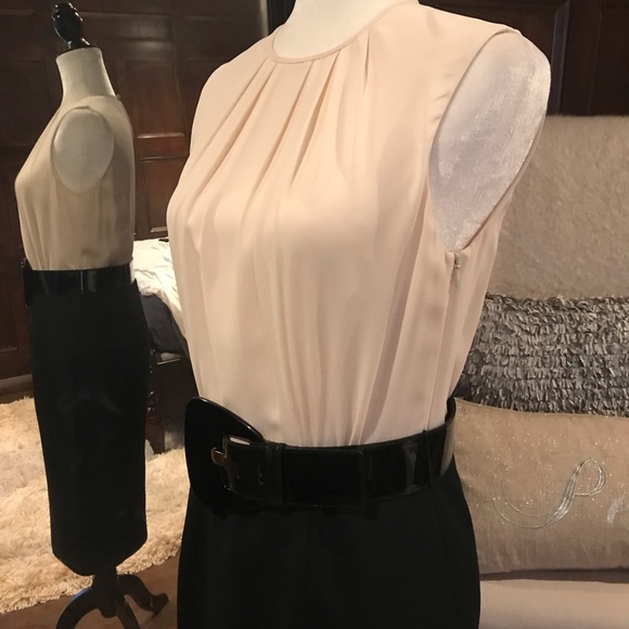 Michael Kors black & cream wool-blend dress, 6 EUC - Picture 3 of 9